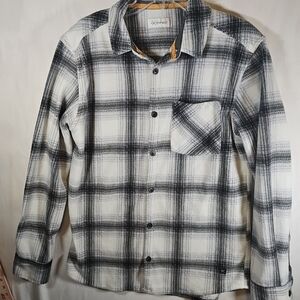 WX Departwest Black and White Plaid Button-Up Shirt